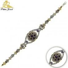 Gümüş Otantik Taşlı Biezik /Bileklik